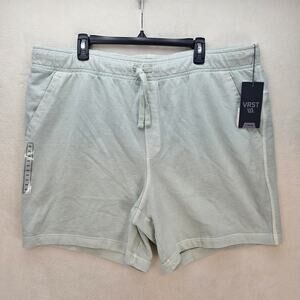VRST MEN'S XXL WASHED TWILL TERRY SIMPLE SHORT MUTED MINT NWT